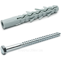Дюбель фасадний 10х100 з шурупом 
