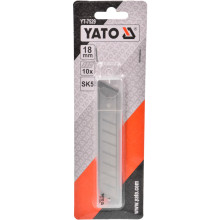 Леза для ножа YATO з відломними сегментами w 18мм, 10 шт