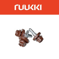 Саморіз фарбований Ruukki 4,8×19 мм по металу з шайбою EPDM